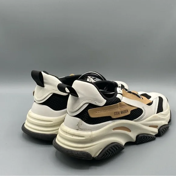 Steve Madden Men's Black and Cream Sneakers - Picture 3 of 4